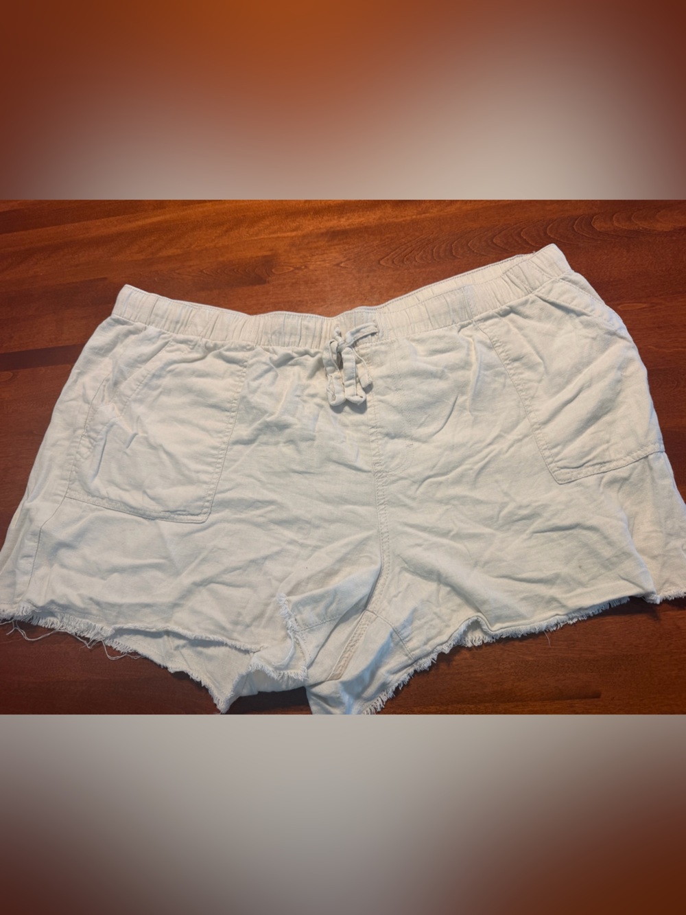 A.N.A. Women's White Drawstring Casual Shorts
